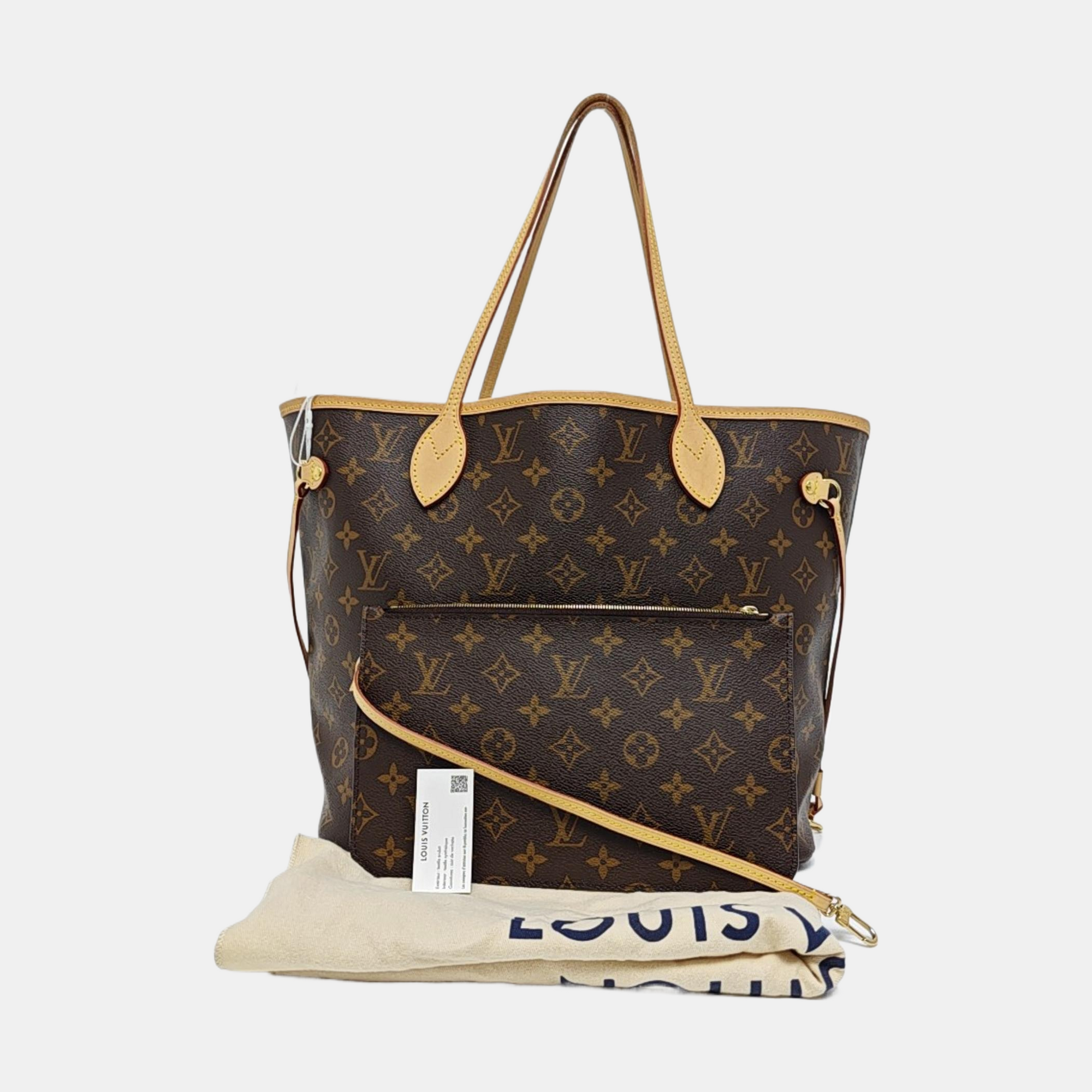 NEVERFULL MM Monogram Coated Canvas Brown