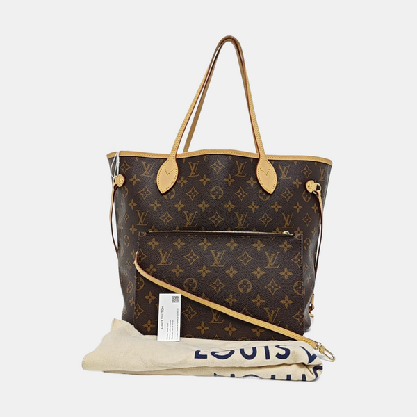 NEVERFULL MM Monogram Coated Canvas Brown