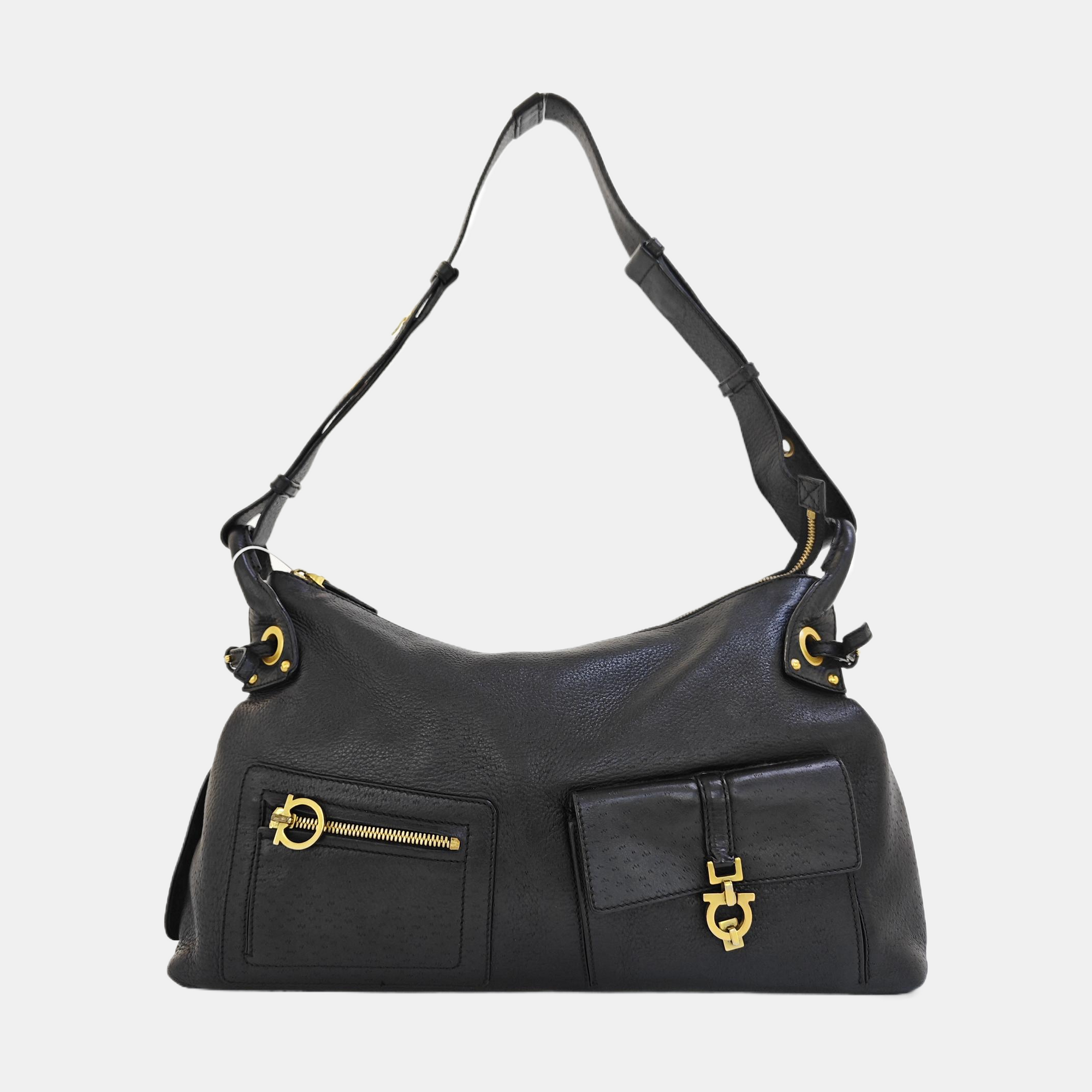 Calfskin Shoulder Bag Black