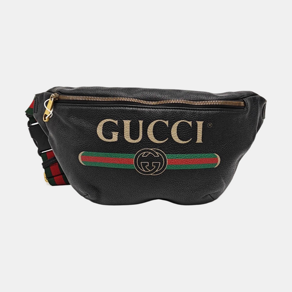 Print Large Calfskin Black