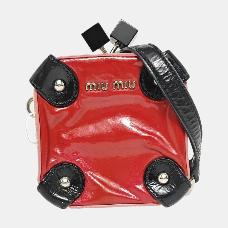Patent Leather Shoulder Bag Red