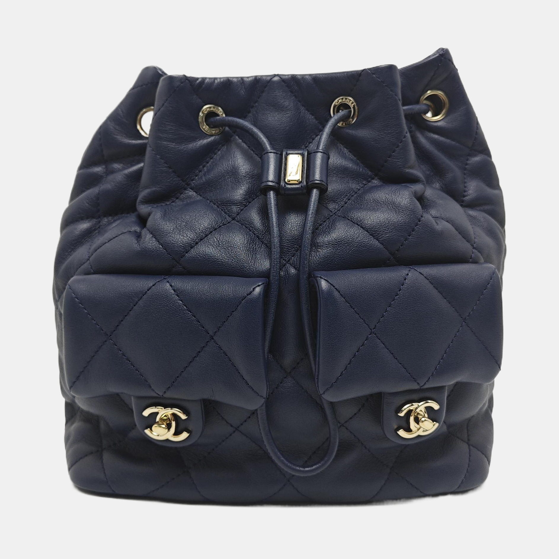 Quilted Calfskin Small Blue