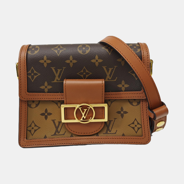 DAUPHINE Mini Monogram Coated Canvas Brown