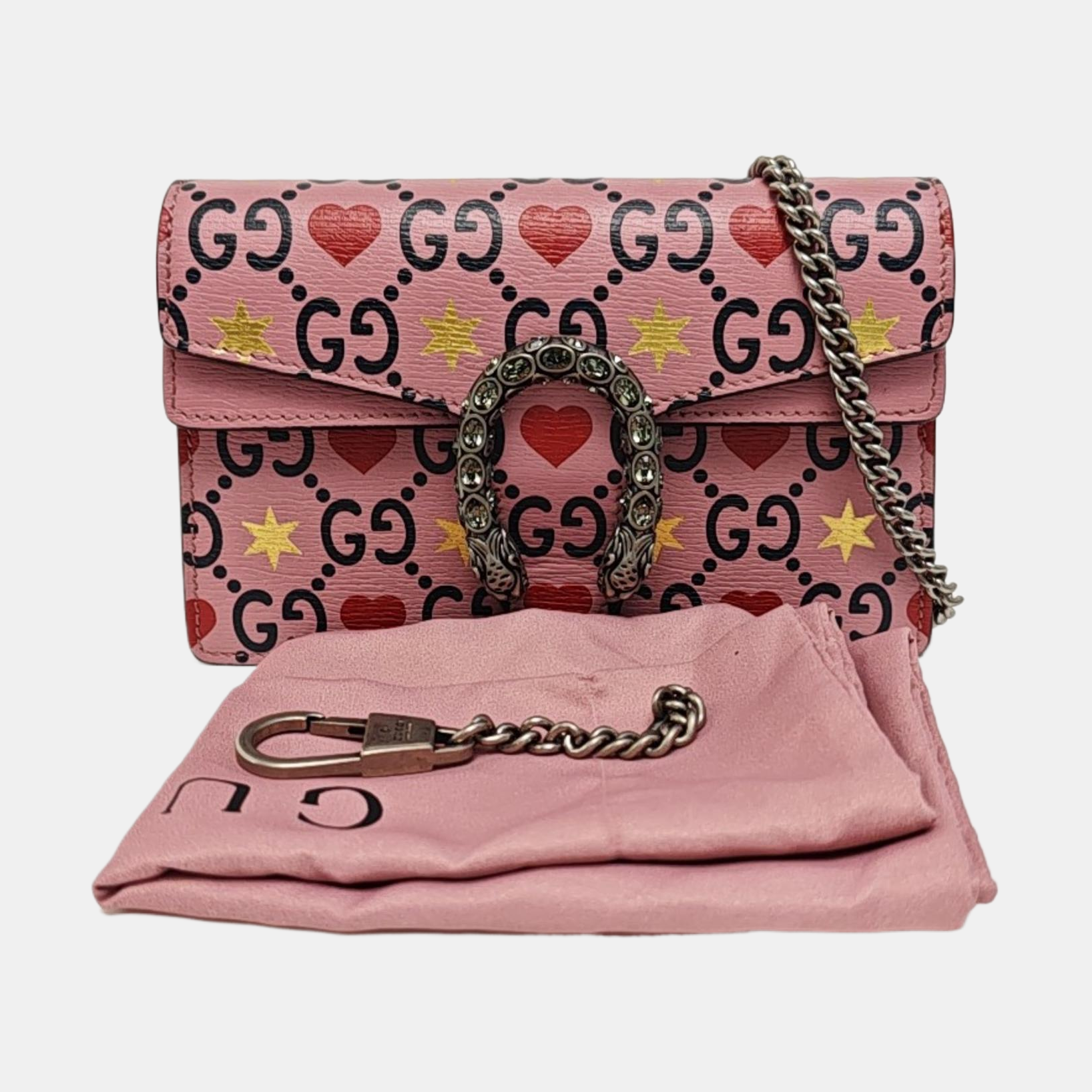 Dionysus Super Mini Monogram Calfskin Pink