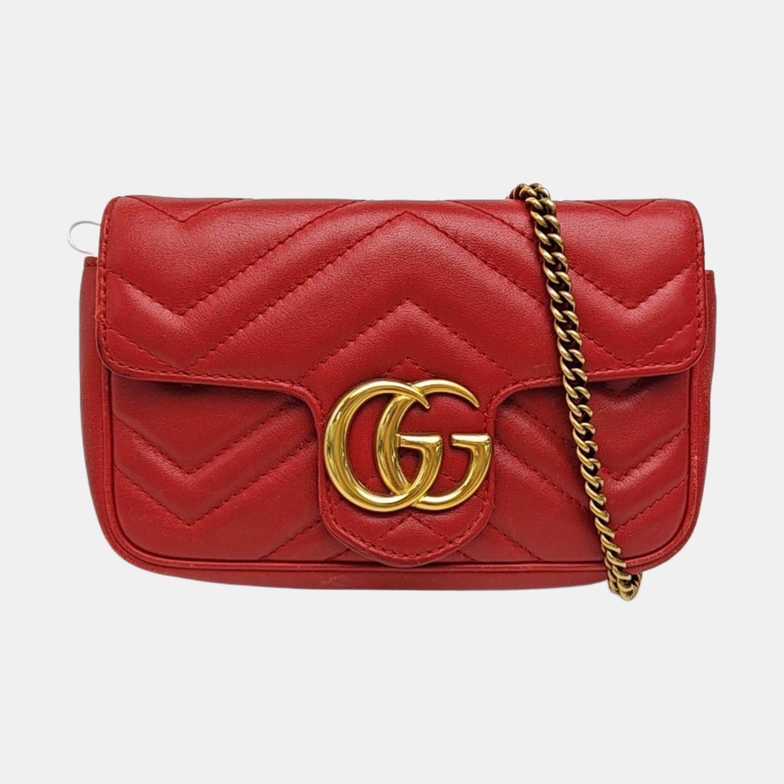 GG Marmont Mini Quilted Calfskin Red