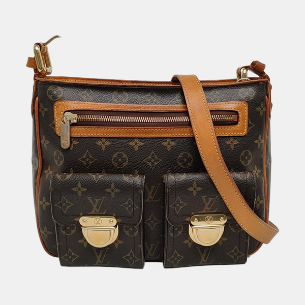 HUDSON MM Monogram Coated Canvas Brown