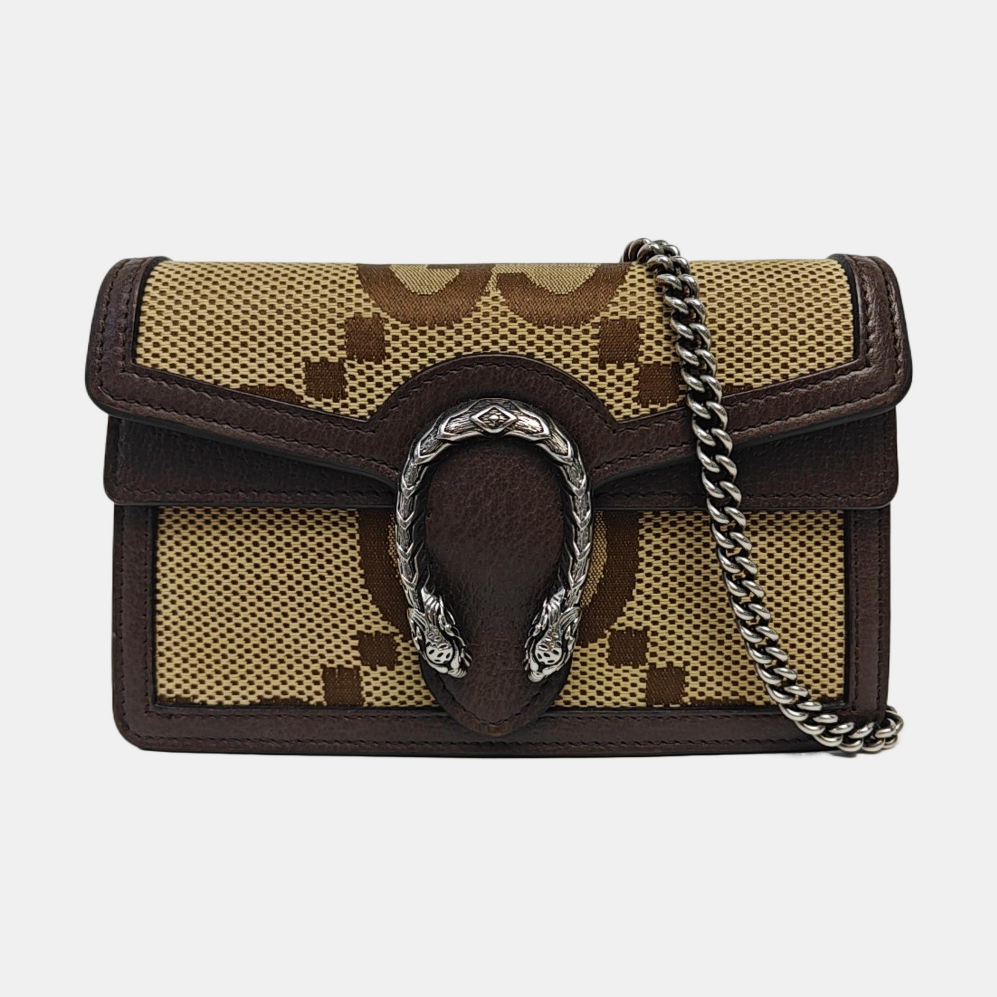 Dionysus Super Mini Monogram Canvas Beige