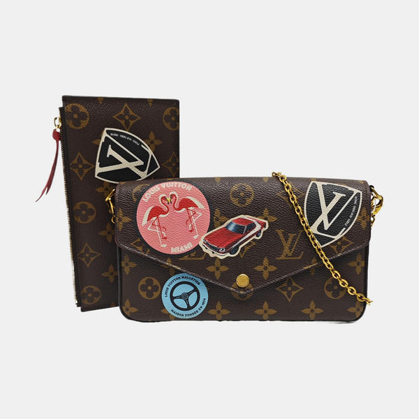 FÉLICIE Monogram Coated Canvas Brown