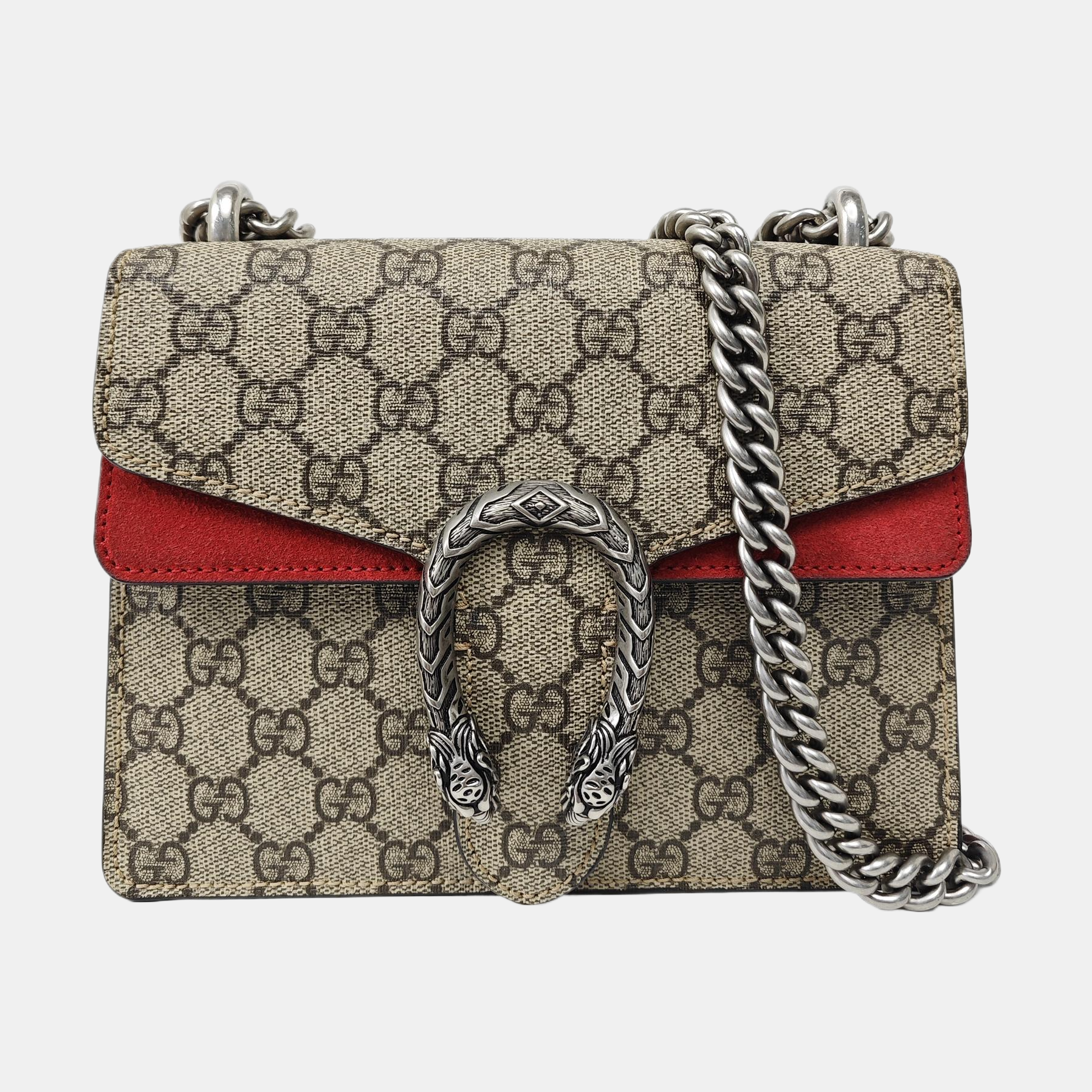Dionysus Mini Monogram Coated Canvas Beige