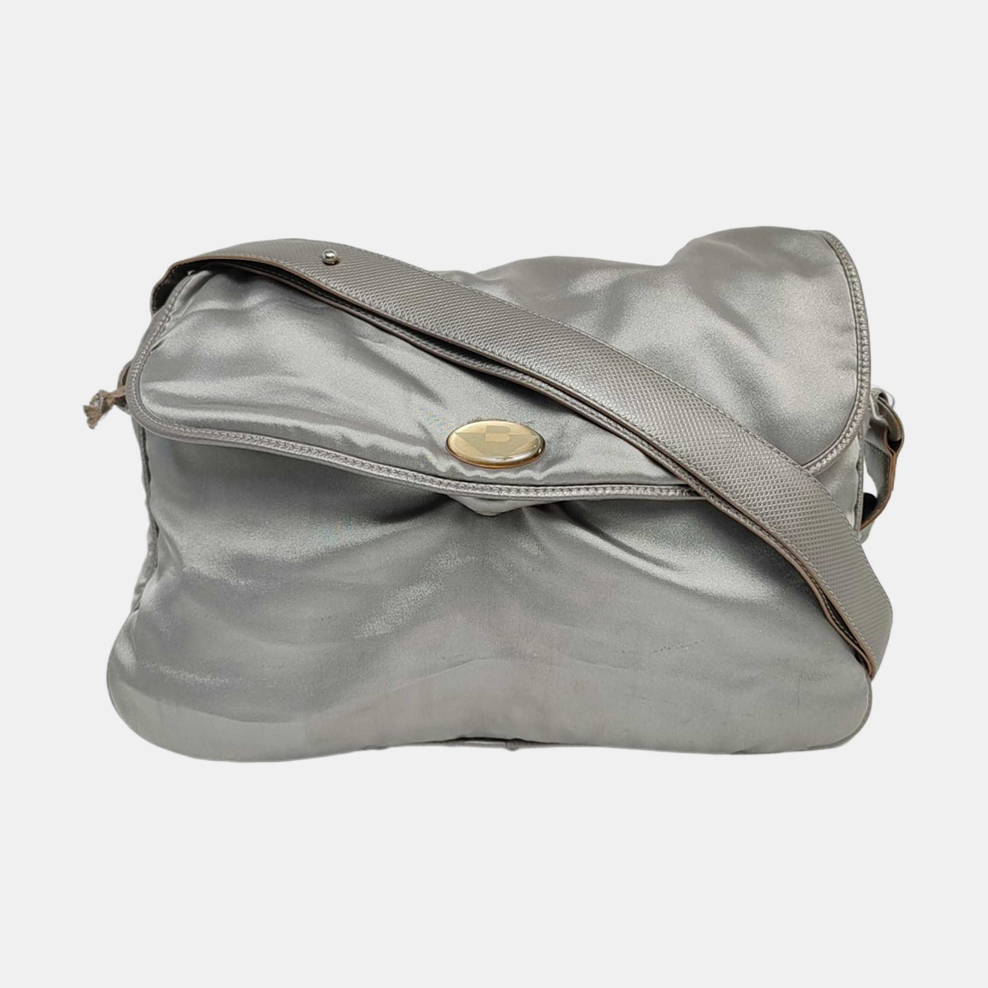 Nylon Shoulder Bag Silver