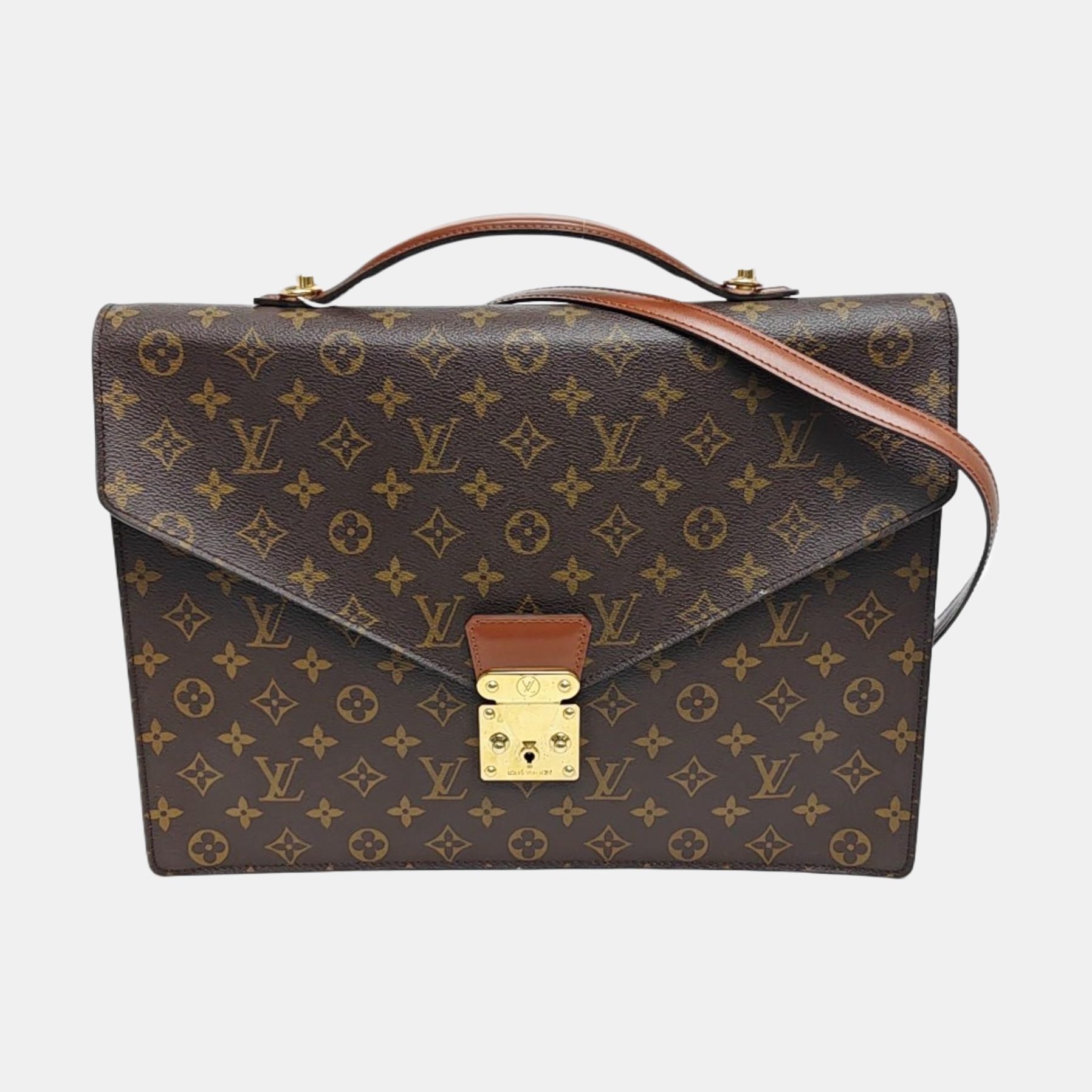 PORTE DOCUMENT Monogram Coated Canvas Brown