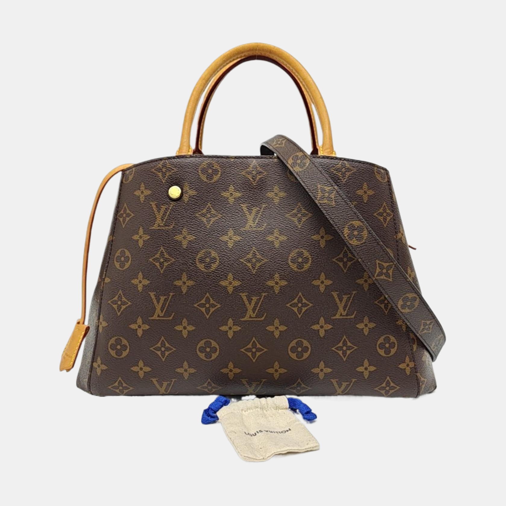 MONTAIGNE Monogram Coated Canvas Brown