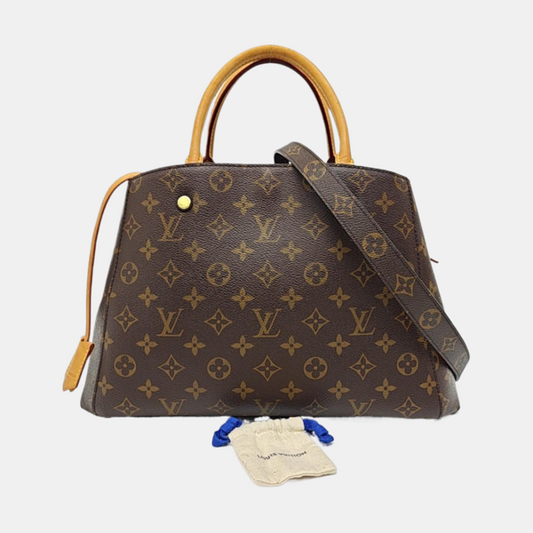 MONTAIGNE Monogram Coated Canvas Brown