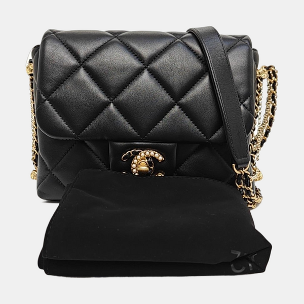 Quilted Lambskin Black