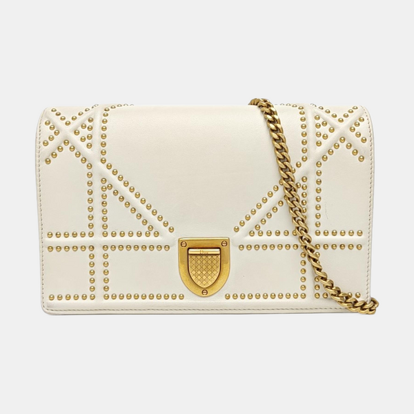 Diorama Cannage Lambskin White