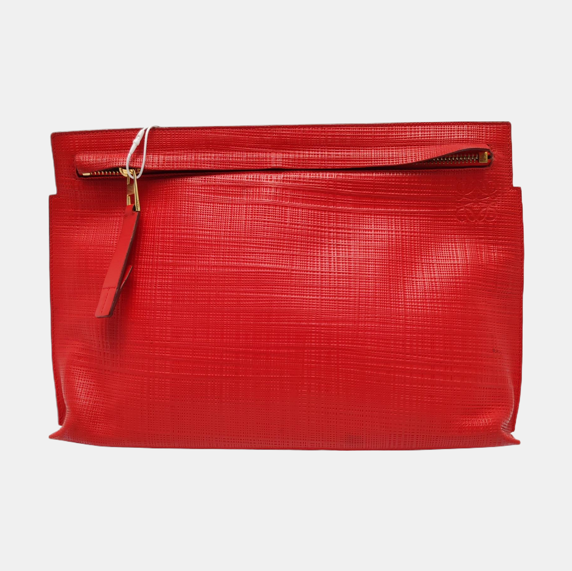 T Pouch Calfskin Red