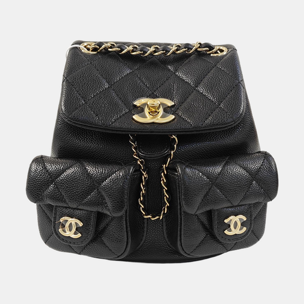 DUMA Quilted Calfskin Black