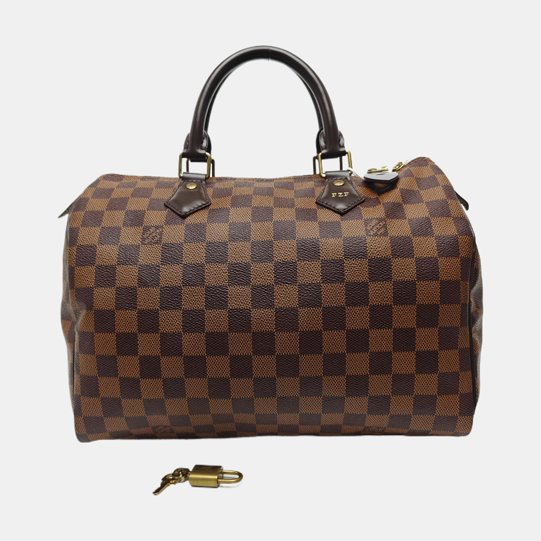 SPEEDY 30 Damier Ebene Coated Canvas Brown