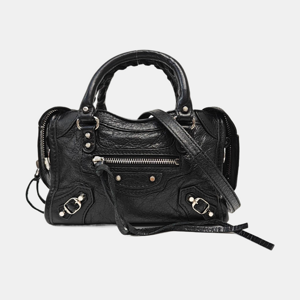 Classic Metallic Edge City Calfskin Black