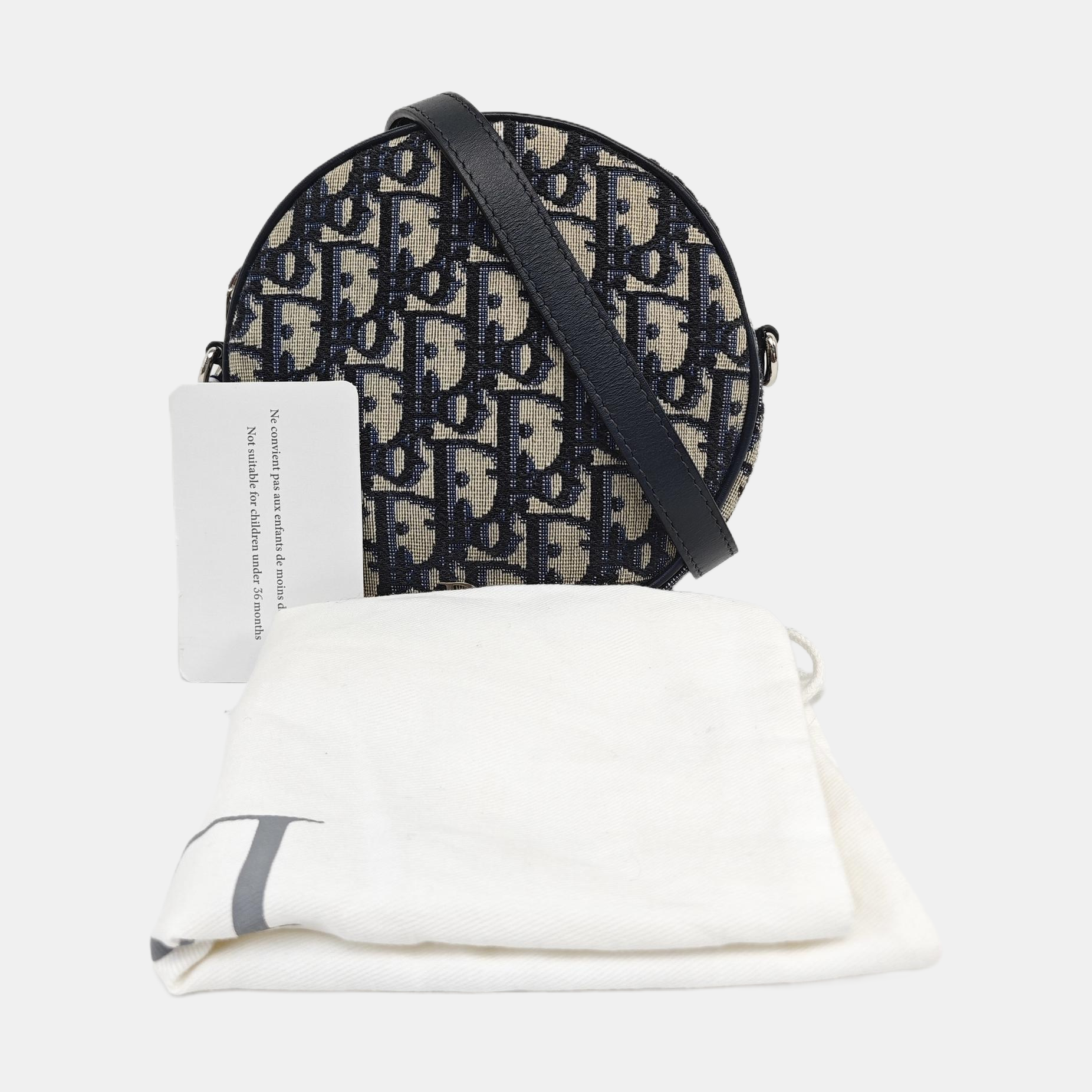 Oblique Canvas Shoulder Bag Small Blue