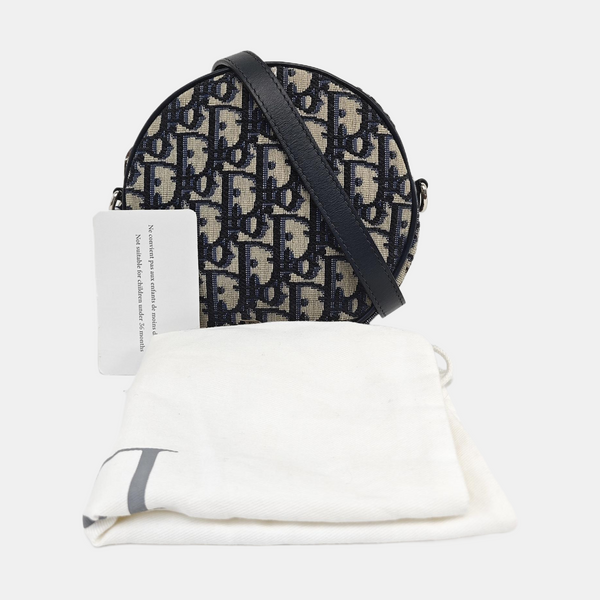 Oblique Canvas Shoulder Bag Small Blue