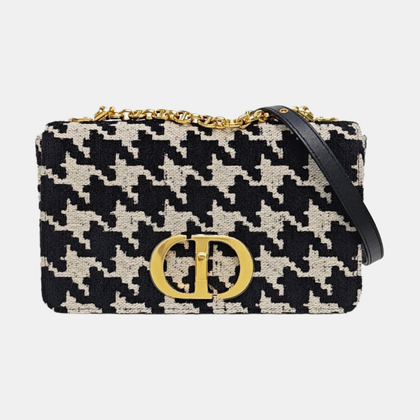 Authenticated pre-owned  Dior Caro Medium Canvas Black - Shoulder Bag at Looply
