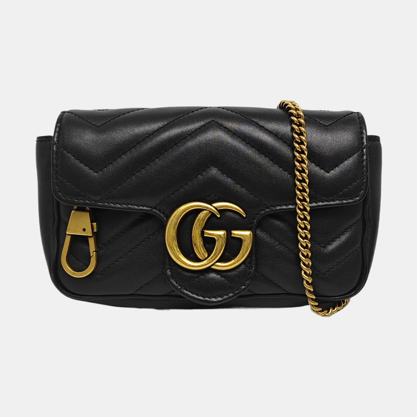 GG Marmont Mini Quilted Calfskin Black