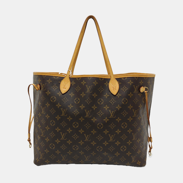 NEVERFULL GM Monogram Coated Canvas Brown
