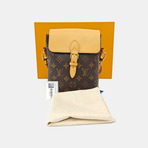 SOHO Mini Monogram Coated Canvas Brown