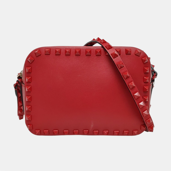 Leather Shoulder Bag Red