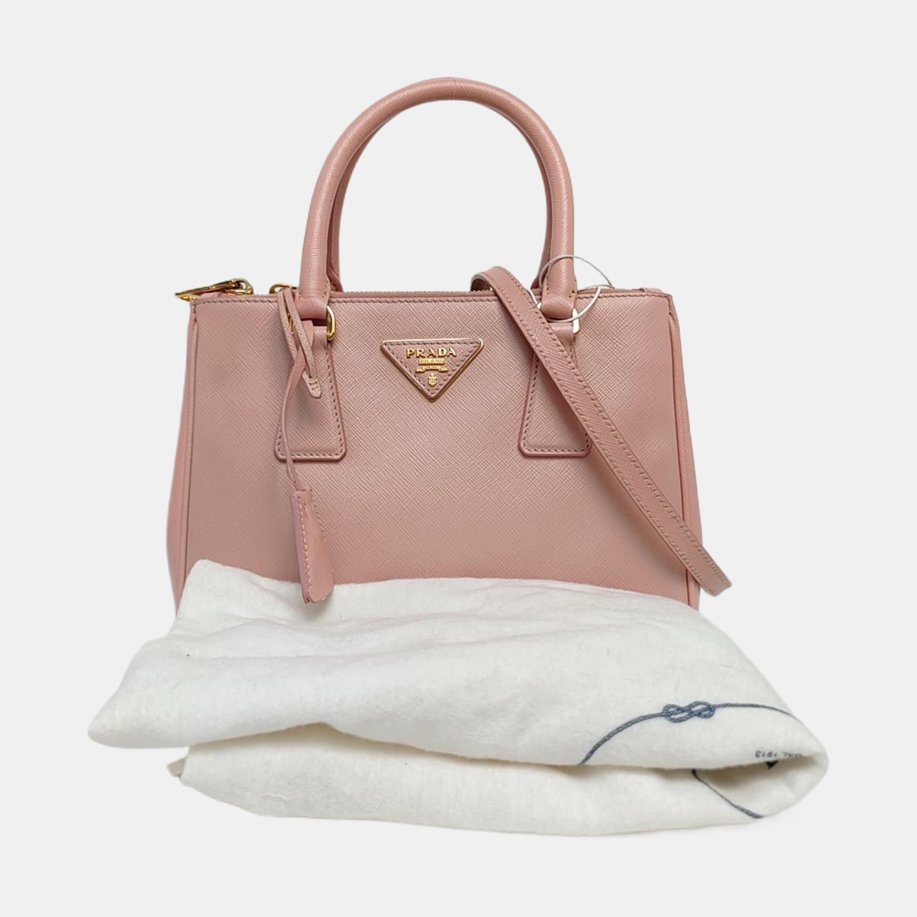 Galleria Small Saffiano Calfskin Pink