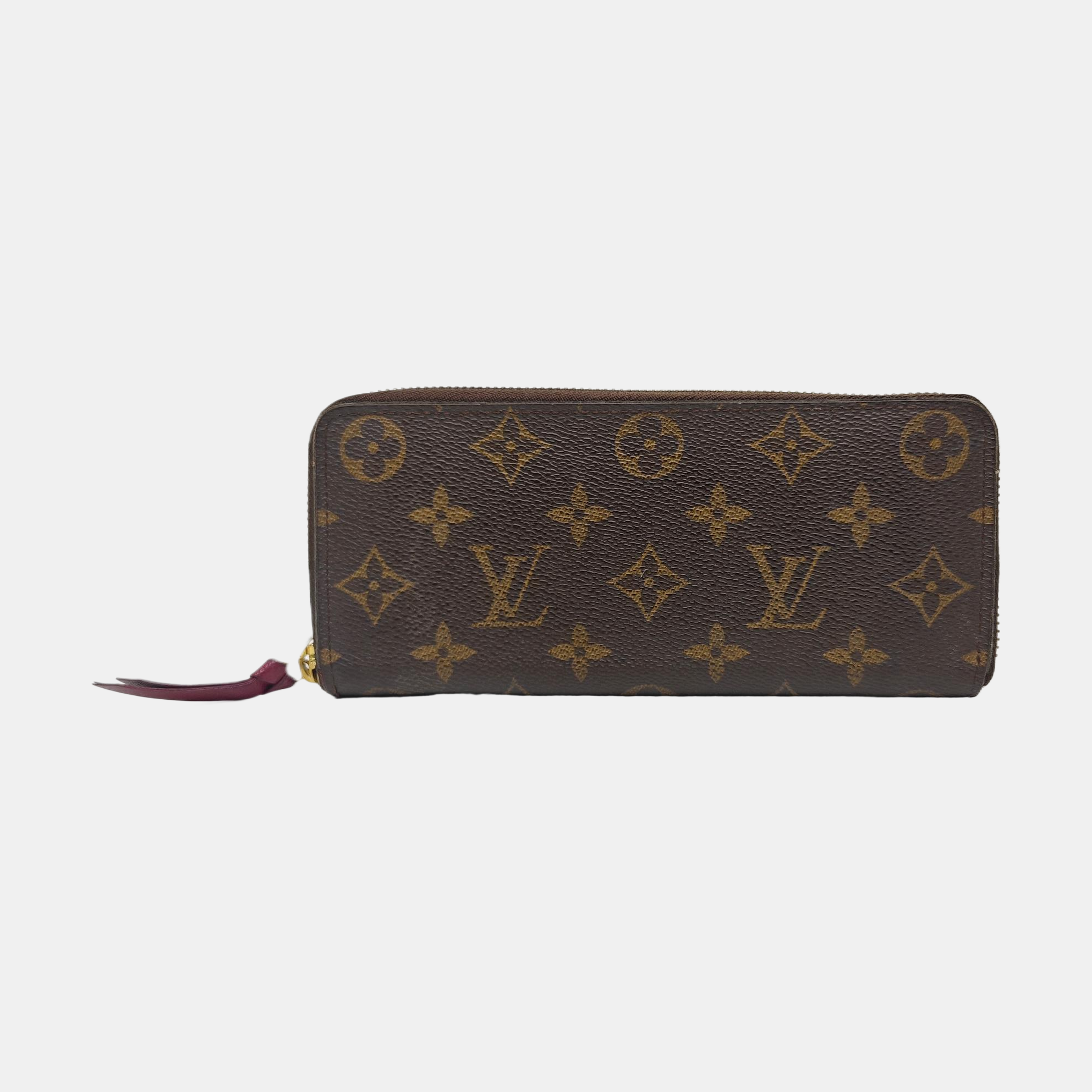 CLÉMENCE Monogram Coated Canvas Brown Wallet