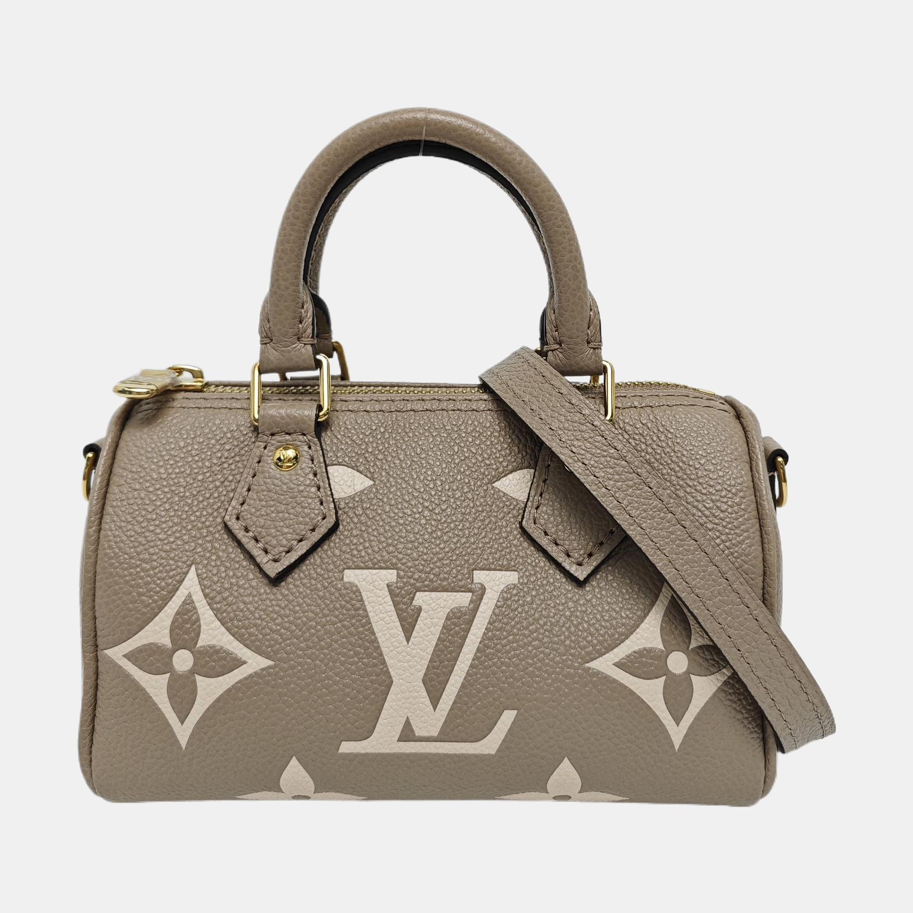 SPEEDY Nano Monogram Calfskin Gray