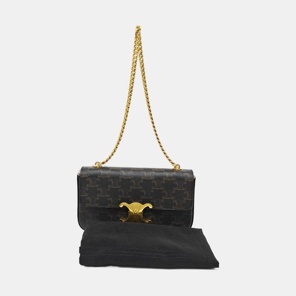 TRIOMPHE Small Coated Canvas Brown