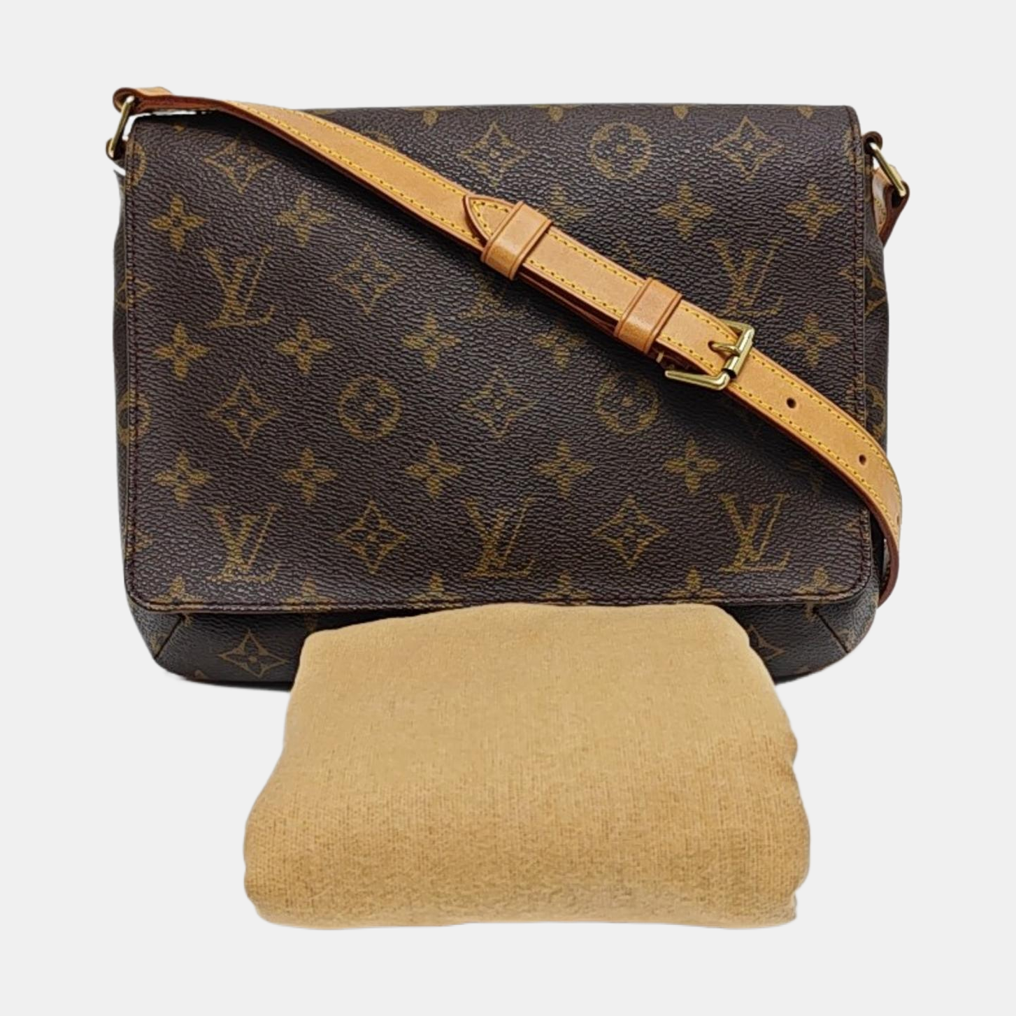 MUSETTE TANGO Monogram Coated Canvas Brown