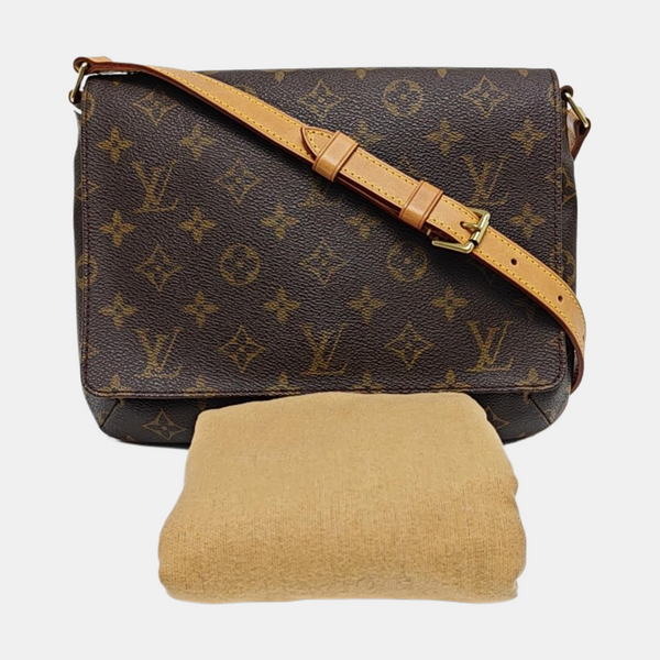 MUSETTE TANGO Monogram Coated Canvas Brown