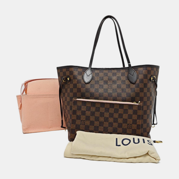 NEVERFULL MM Damier Ebene Coated Canvas Brown