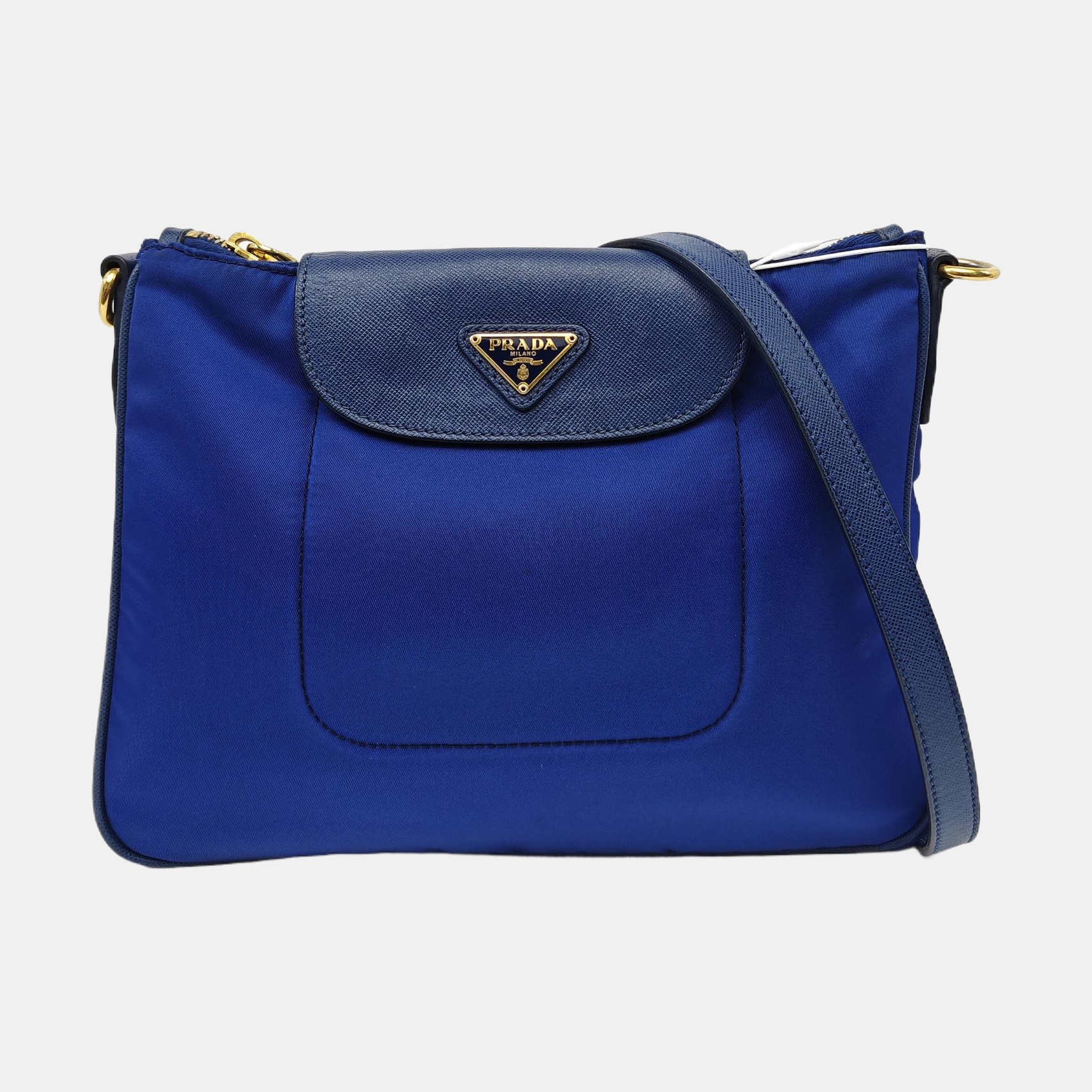 Nylon Shoulder Bag Blue