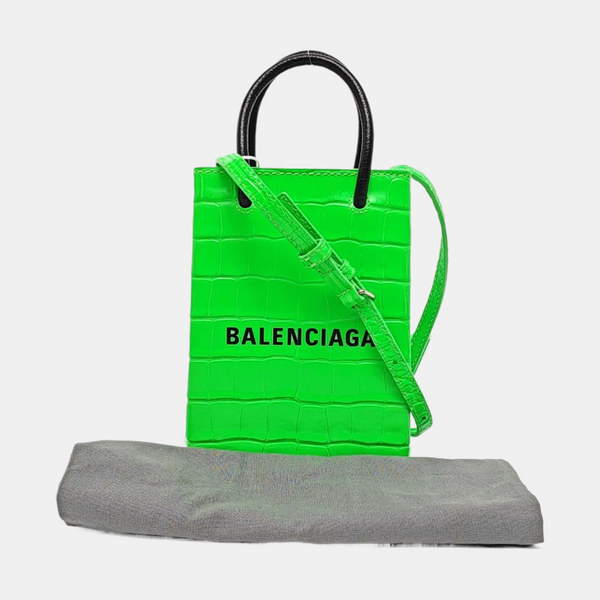 Shopping Bag Calfskin Green