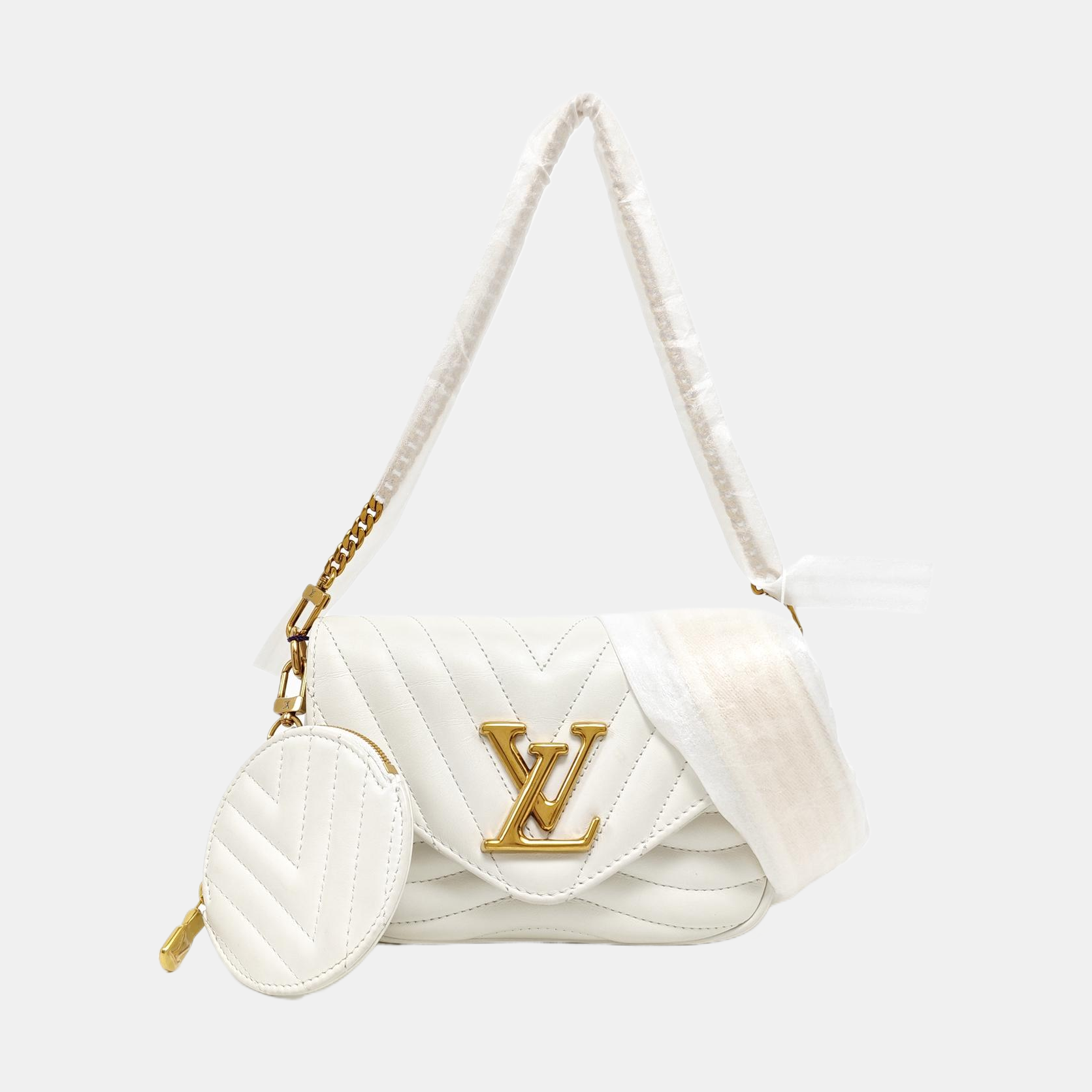 NEW WAVE Quilted Calfskin White