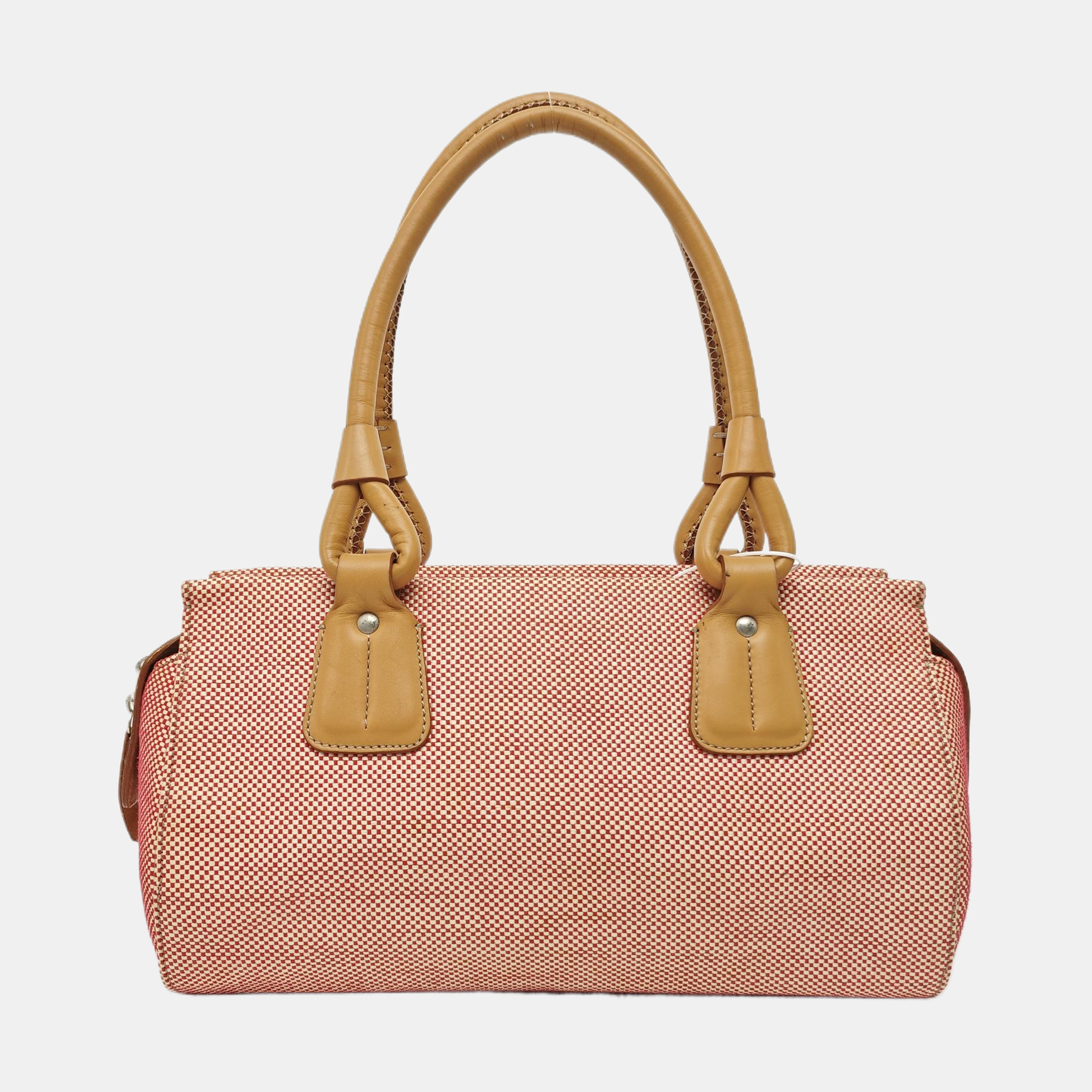 Canvas Top Handle Bag Red