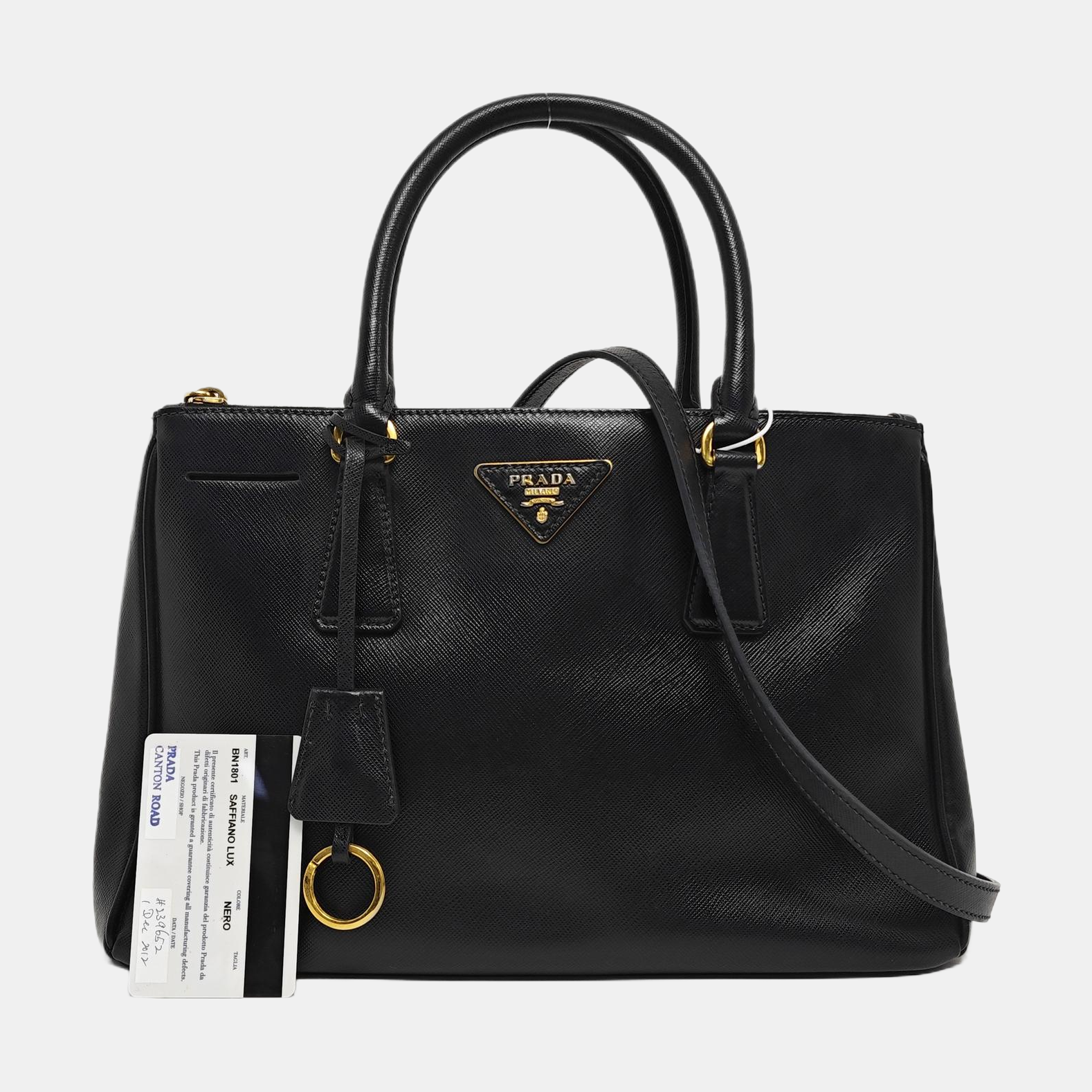 Galleria Saffiano Calfskin Black