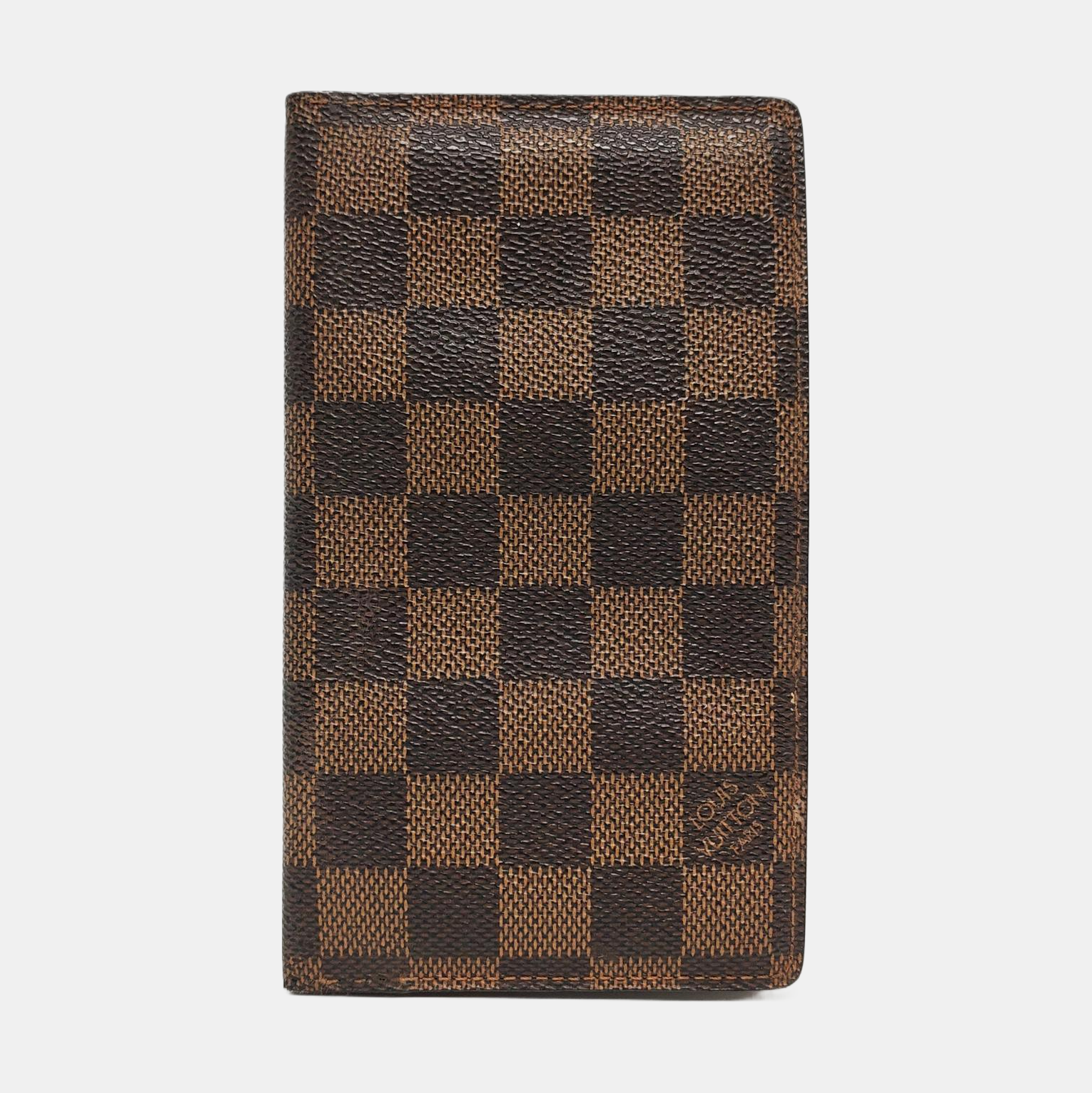 JAMES Damier Ebene Coated Canvas Brown Wallet