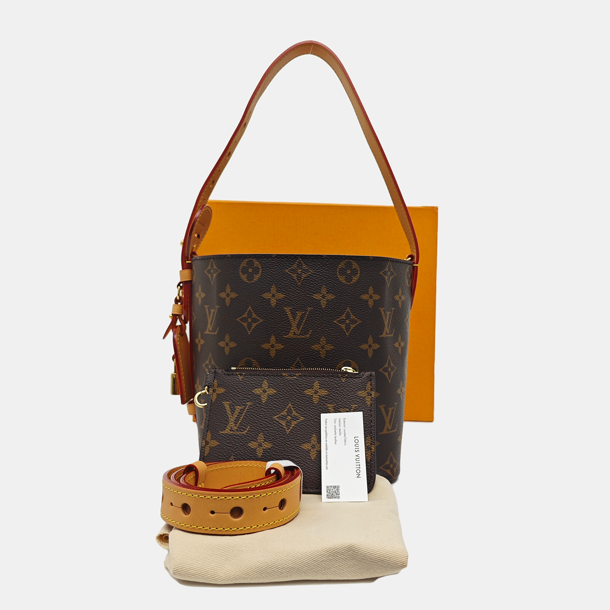 ALL IN BB Monogram Coated Canvas Brown