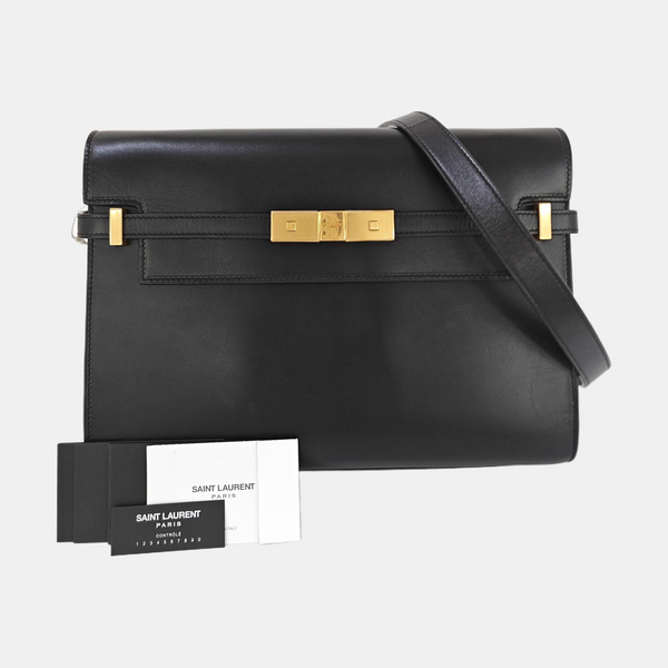 MANHATTAN Medium Calfskin Black