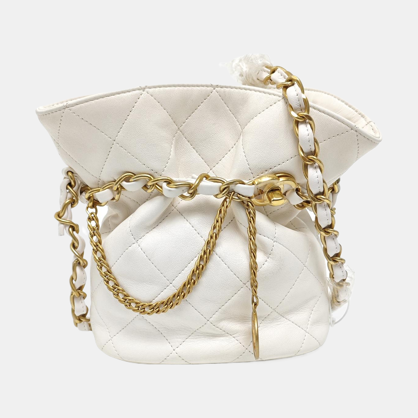 Quilted Lambskin White
