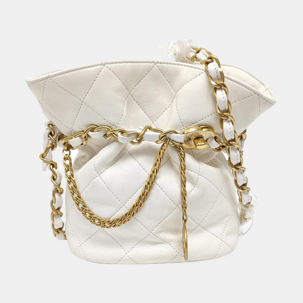 Quilted Lambskin White
