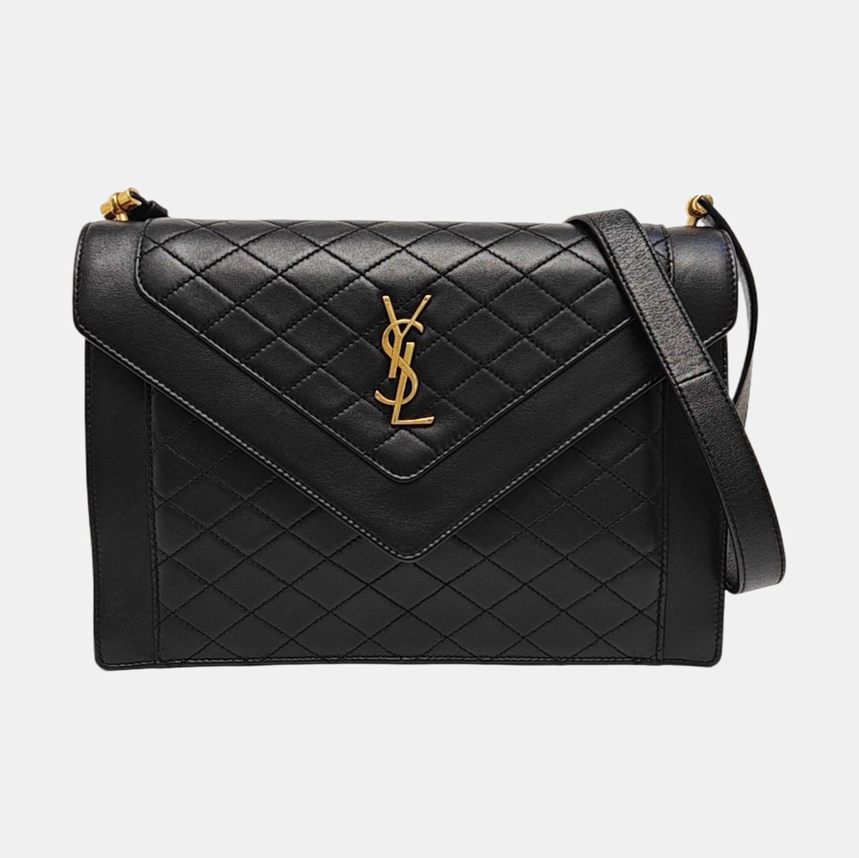 GABY Quilted Lambskin Black