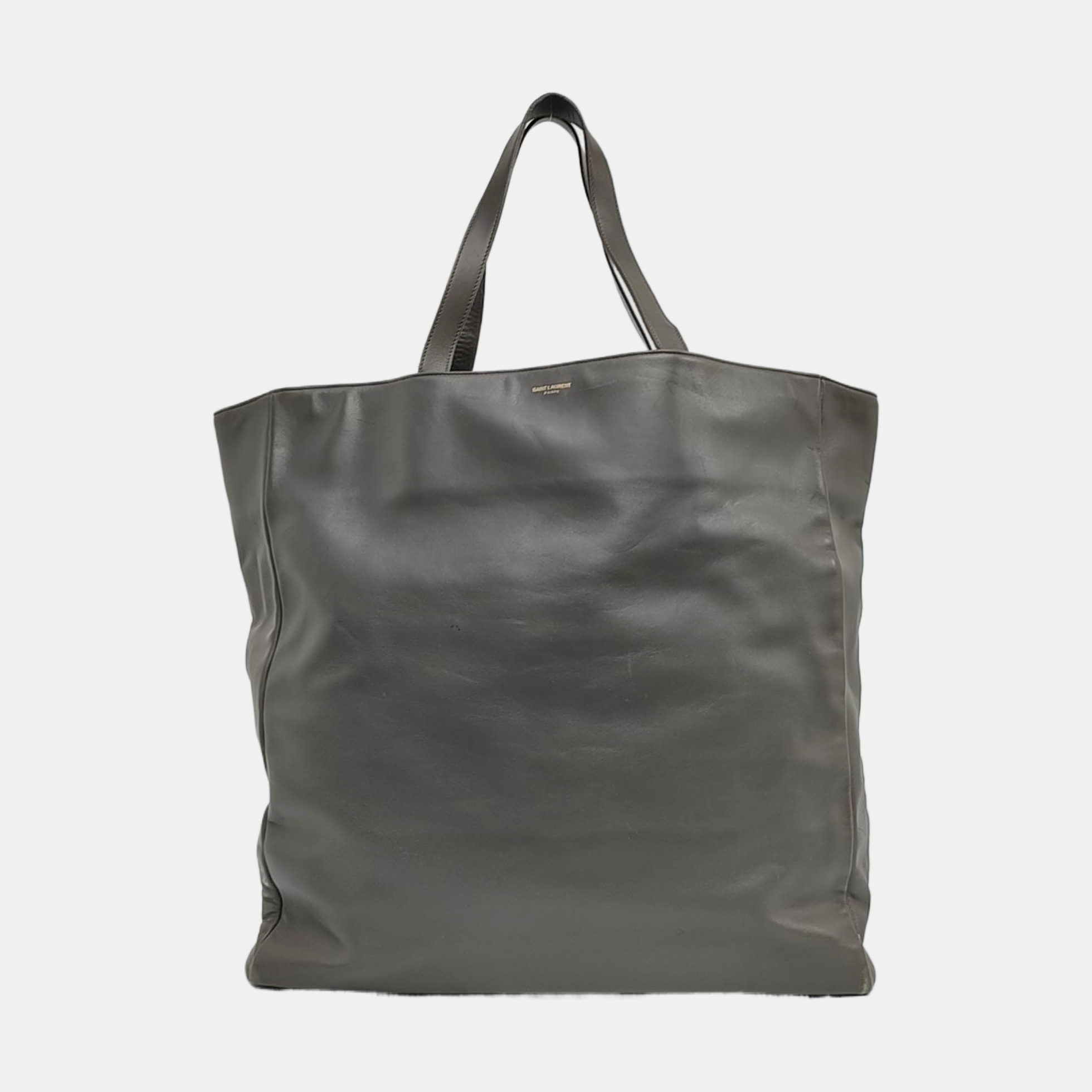 SHOPPING BAG Calfskin Gray