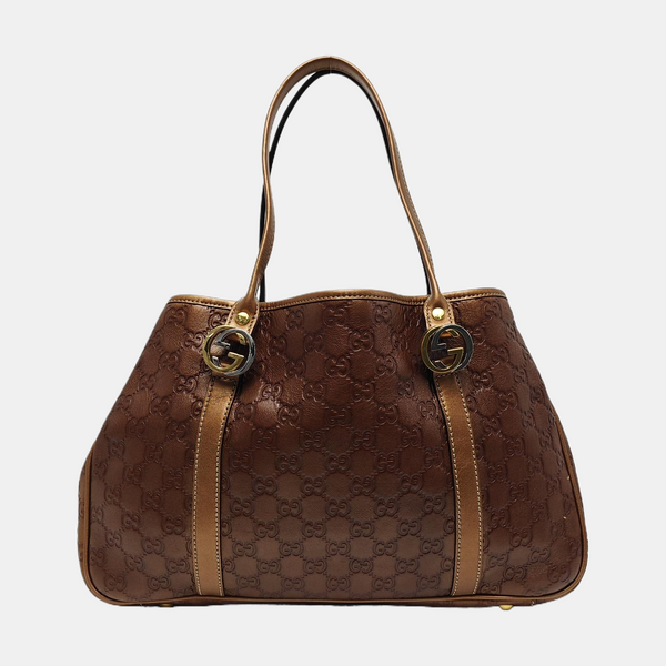 Monogram Leather Brown